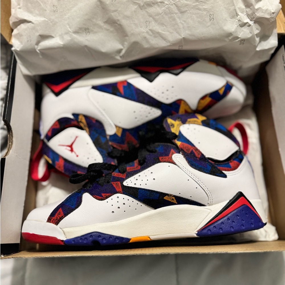 AUTHENTIC Nike Air Jordan 7 Retro "Sweater" sneakers.